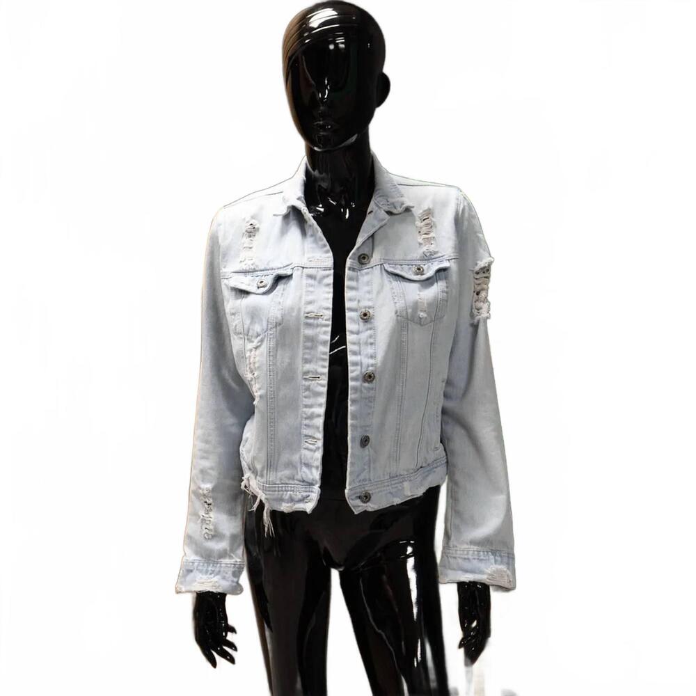 NEW SNEAK PEEK women's denim jacket in light blue